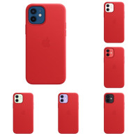 Чохол Leather Case with MagSafe на Iphone 12 mini Red